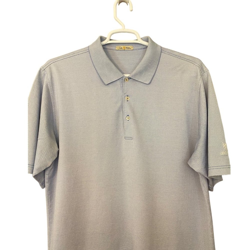 Peter Millar Shirt Mens Size Large Lavender Mist‎ Performance Polo Golf Preppy